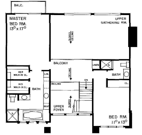 upper floor house blueprint