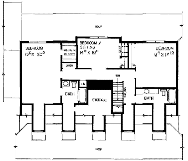 upper floor house blueprint