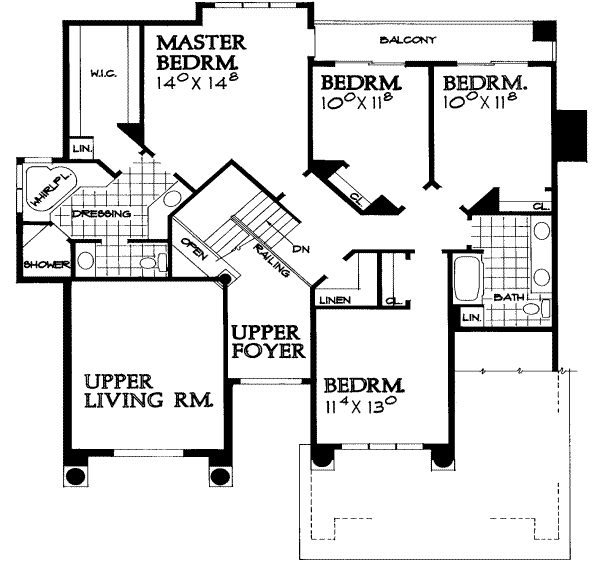 upper floor house blueprint