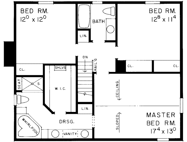 upper floor house blueprint