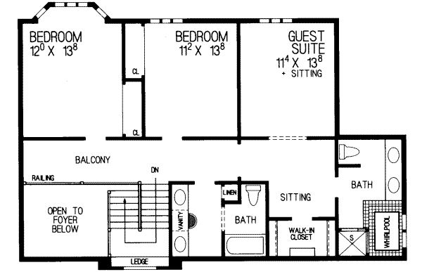 upper floor house blueprint