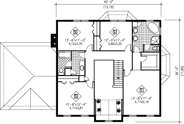 upper floor house blueprint