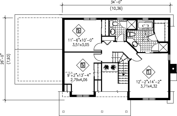 upper floor house blueprint