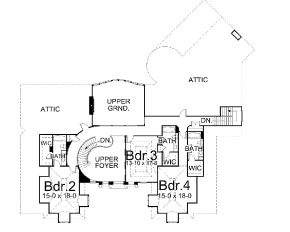 upper floor house blueprint