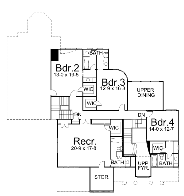 upper floor house blueprint