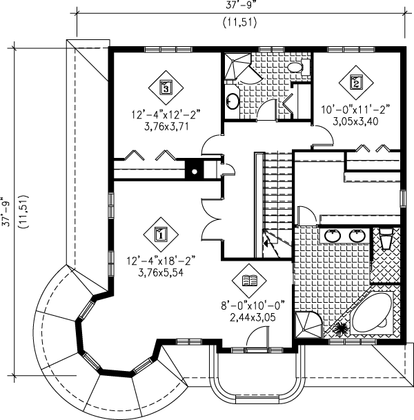 upper floor house blueprint