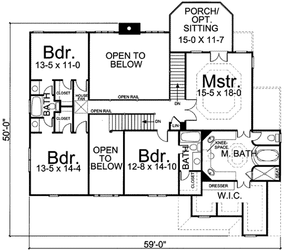 upper floor house blueprint
