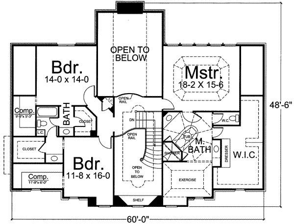 upper floor house blueprint