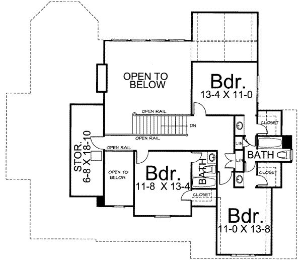 upper floor house blueprint