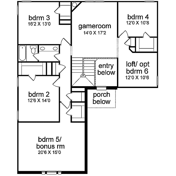 upper floor house blueprint