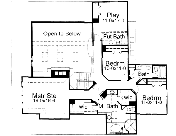 upper floor house blueprint