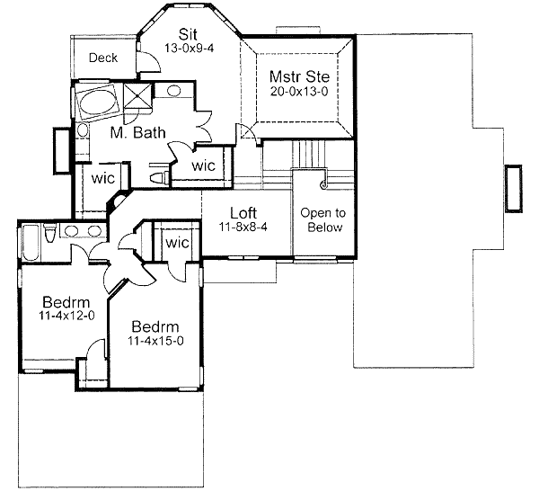 upper floor house blueprint