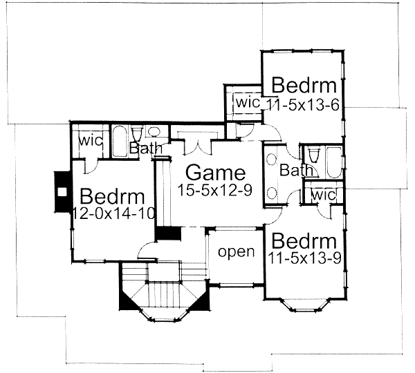 upper floor house blueprint