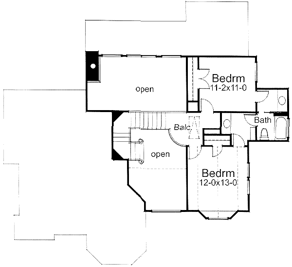 upper floor house blueprint