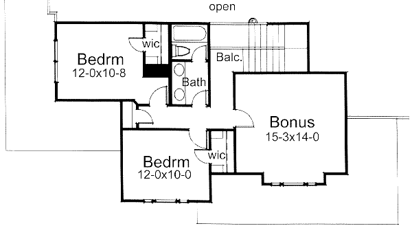 upper floor house blueprint