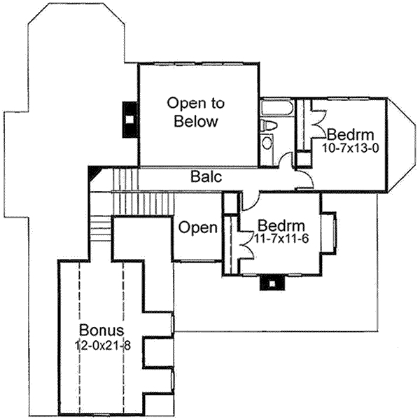 upper floor house blueprint