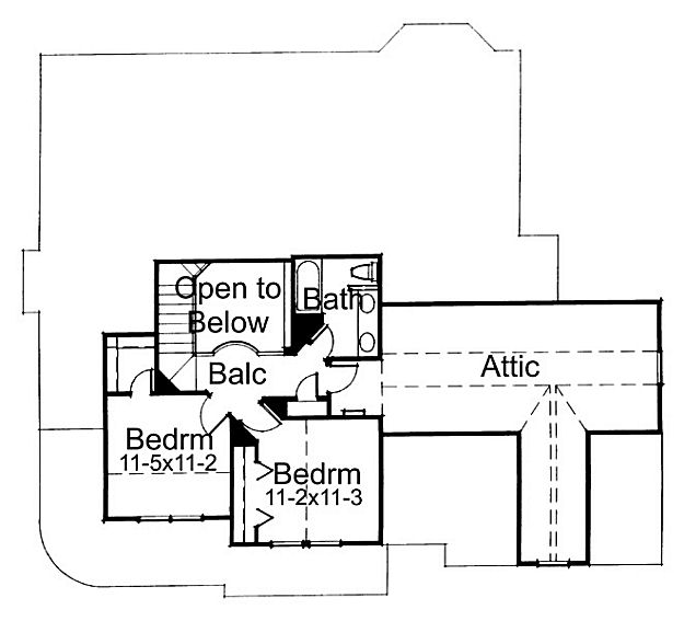 upper floor house blueprint