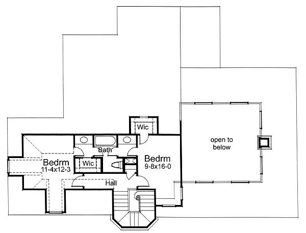 upper floor house blueprint