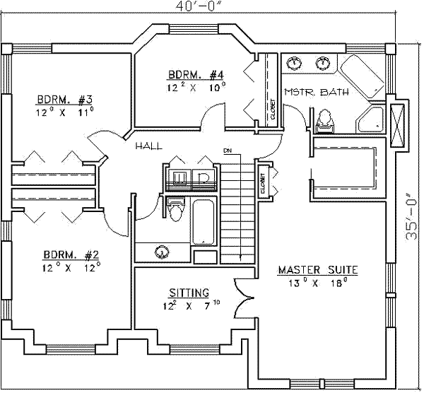 upper floor house blueprint