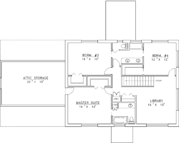 upper floor house blueprint
