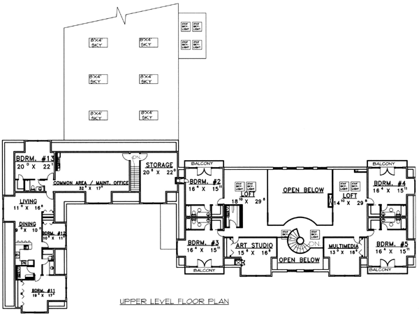 upper floor house blueprint
