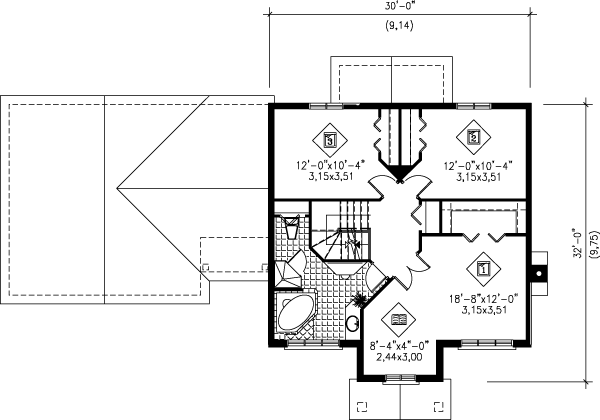 upper floor house blueprint