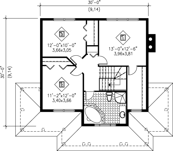 upper floor house blueprint