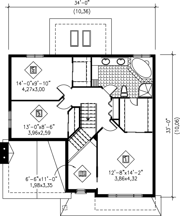 upper floor house blueprint