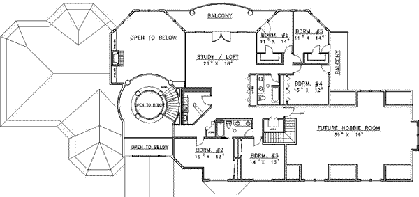 upper floor house blueprint