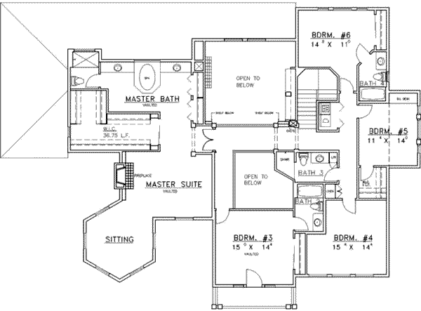 upper floor house blueprint