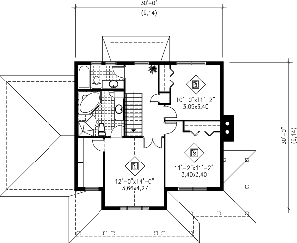 upper floor house blueprint