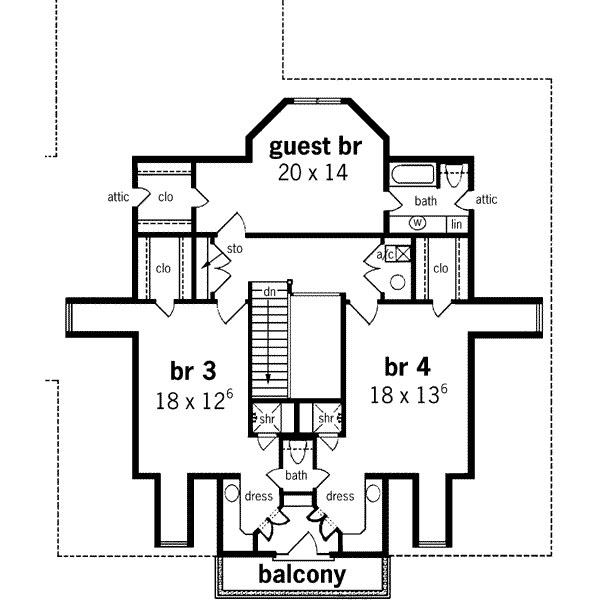 upper floor house blueprint