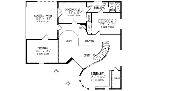 upper floor house blueprint