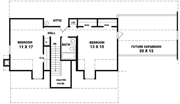 upper floor house blueprint