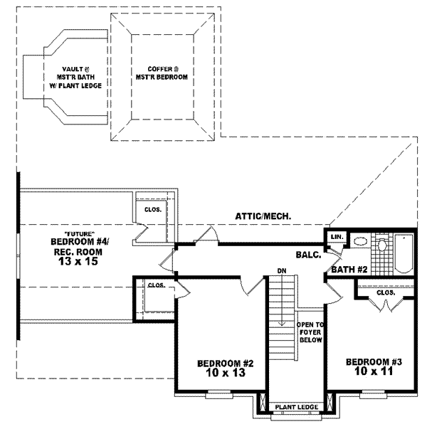upper floor house blueprint