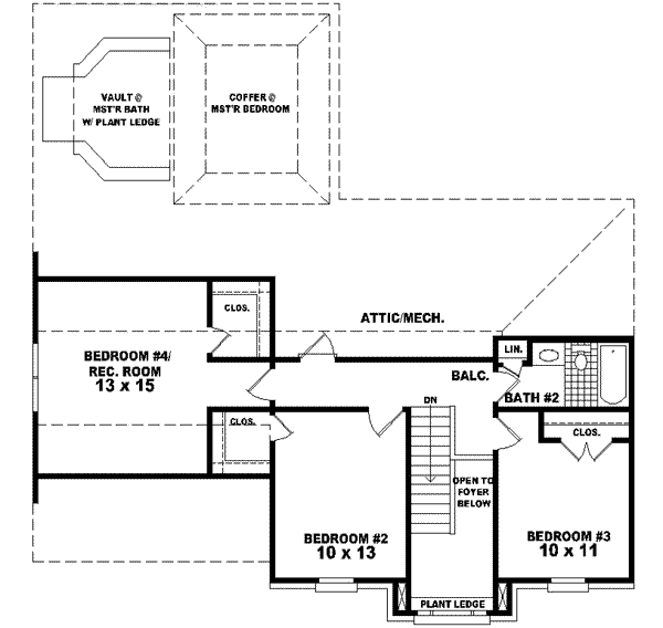 upper floor house blueprint