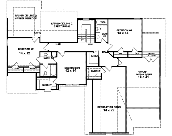 upper floor house blueprint