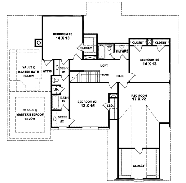 upper floor house blueprint