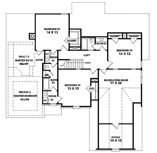 upper floor house blueprint