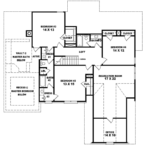 upper floor house blueprint