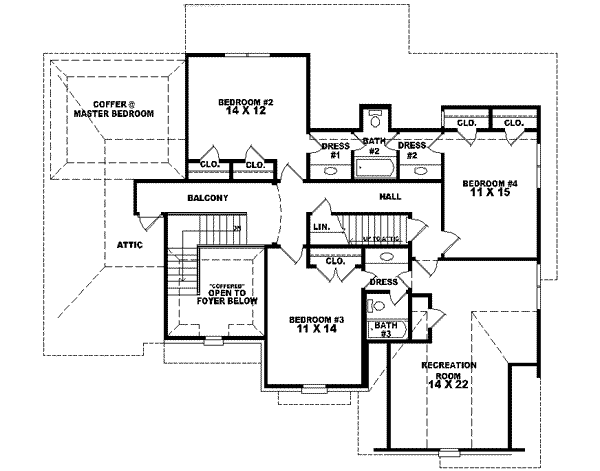 upper floor house blueprint