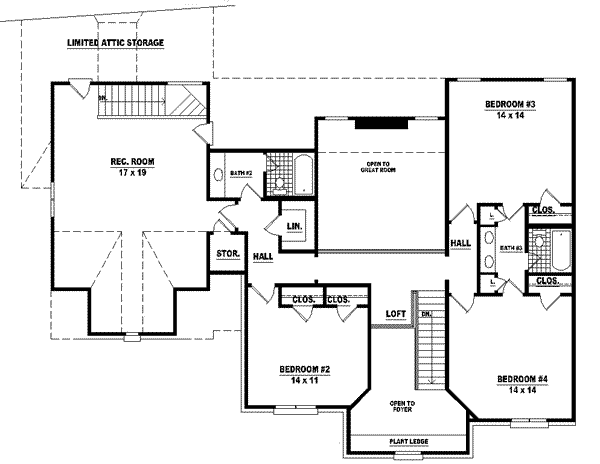 upper floor house blueprint