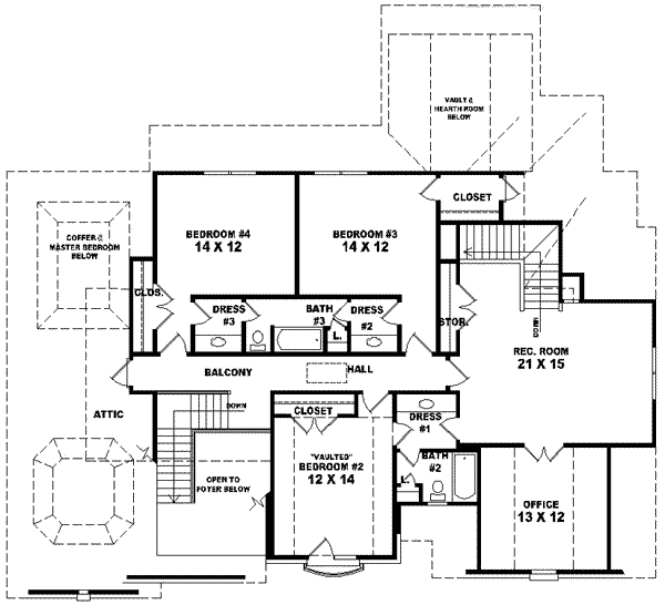 upper floor house blueprint