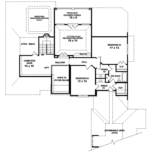 upper floor house blueprint
