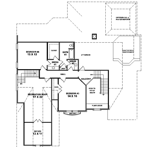 upper floor house blueprint