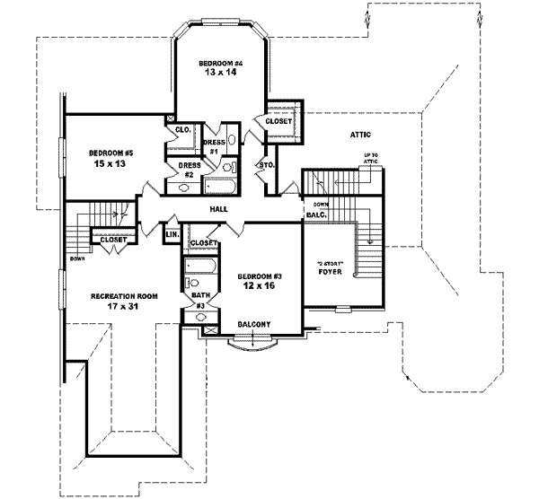upper floor house blueprint