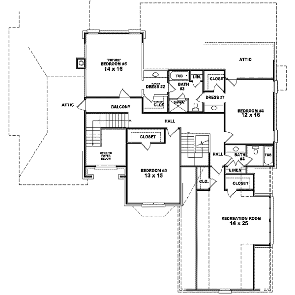 upper floor house blueprint