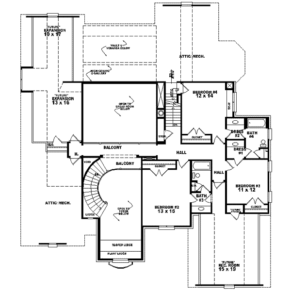 upper floor house blueprint
