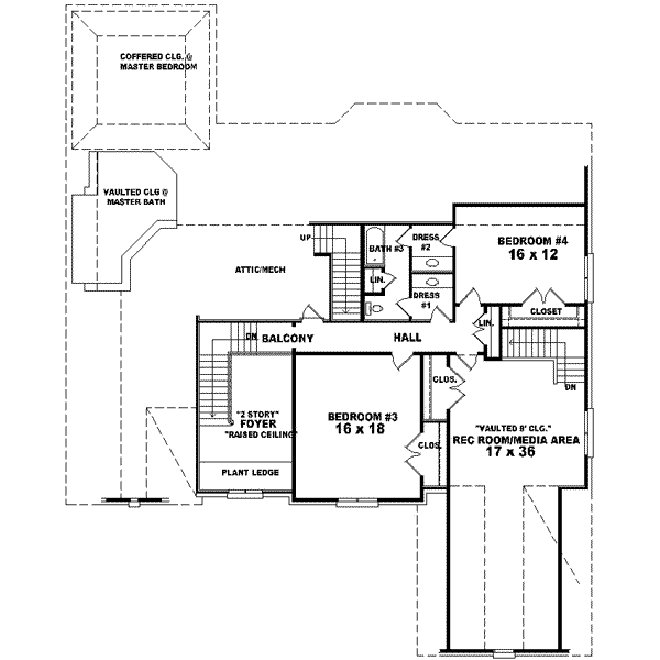 upper floor house blueprint
