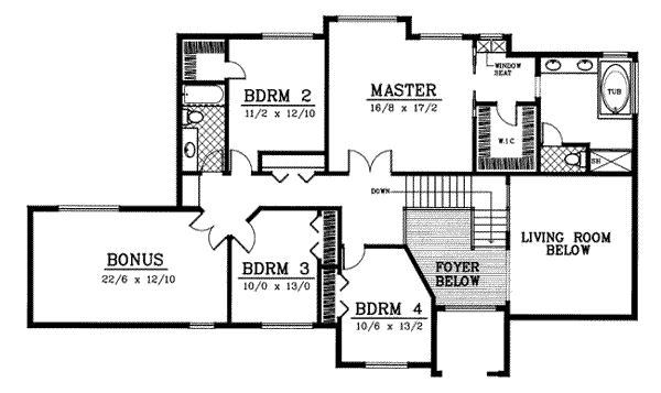 upper floor house blueprint